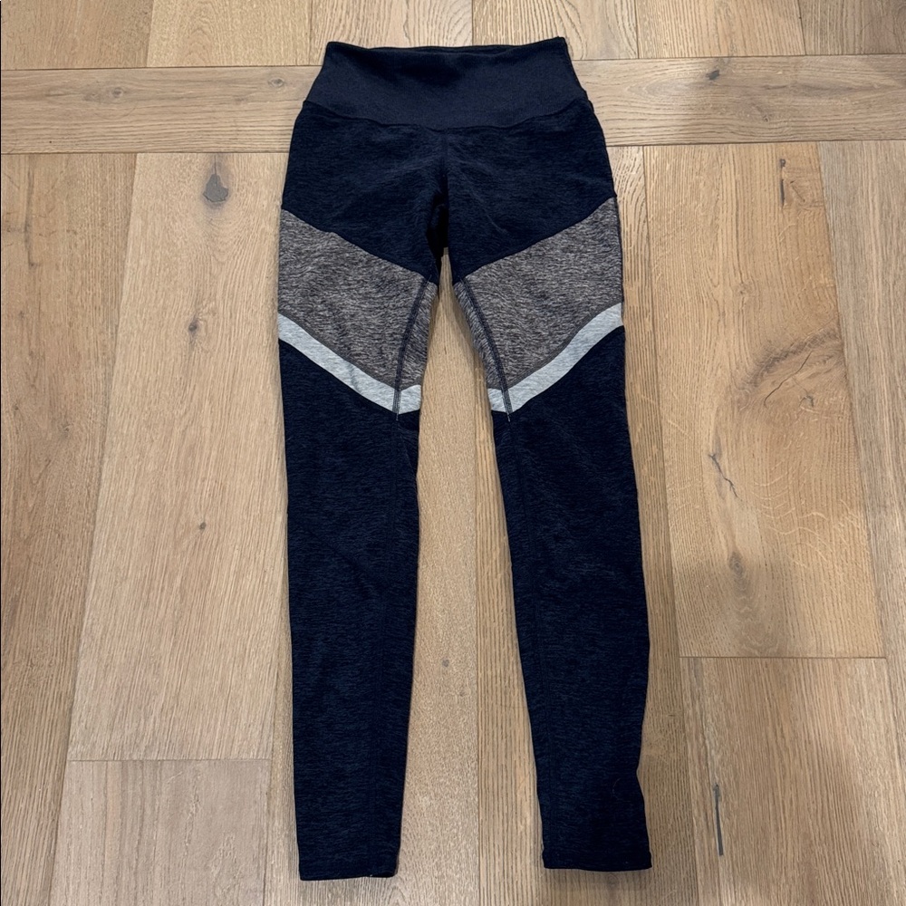 Blue and Gray Colorblock Leggings